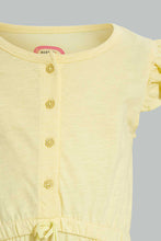 Load image into Gallery viewer, Redtag-Yellow-Solid-Playsuit-Jumpsuits-Infant-Girls-3 to 24 Months
