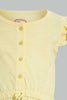 Redtag-Yellow-Solid-Playsuit-Jumpsuits-Infant-Girls-3 to 24 Months