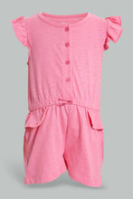 Load image into Gallery viewer, Redtag-Pink-Solid-Playsuit-Jumpsuits-Infant-Girls-3 to 24 Months
