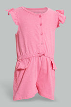 Load image into Gallery viewer, Redtag-Pink-Solid-Playsuit-Jumpsuits-Infant-Girls-3 to 24 Months
