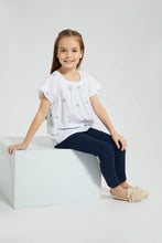 Load image into Gallery viewer, Redtag-Embroideredroidered-Blouse-With-Texture-Colour:White,-Filter:Girls-(2-to-8-Yrs),-Girls-Blouses,-New-In,-New-In-GIR,-Non-Sale,-S22B,-Section:Kidswear-Girls-2 to 8 Years
