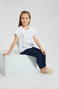 Redtag-Embroideredroidered-Blouse-With-Texture-Colour:White,-Filter:Girls-(2-to-8-Yrs),-Girls-Blouses,-New-In,-New-In-GIR,-Non-Sale,-S22B,-Section:Kidswear-Girls-2 to 8 Years