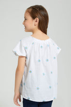 Load image into Gallery viewer, Redtag-Embroideredroidered-Blouse-With-Texture-Colour:White,-Filter:Girls-(2-to-8-Yrs),-Girls-Blouses,-New-In,-New-In-GIR,-Non-Sale,-S22B,-Section:Kidswear-Girls-2 to 8 Years
