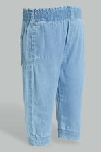 Load image into Gallery viewer, Redtag-Lt-Wash-Denim-Pullon-Qlotte-Jean-Jeans-High-Rise-Infant-Girls-3 to 24 Months
