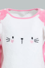 Load image into Gallery viewer, Redtag-Pink-Cat-Artwork-Fleece-Pyjama-Set-Pyjama-Sets-Infant-Girls-3 to 24 Months
