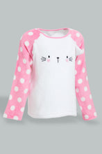 Load image into Gallery viewer, Redtag-Pink-Cat-Artwork-Fleece-Pyjama-Set-Pyjama-Sets-Infant-Girls-3 to 24 Months
