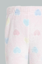 Load image into Gallery viewer, Redtag-Yellow-Heart-Artwork-Fleece-Pyjama-Set-Pyjama-Sets-Infant-Girls-3 to 24 Months
