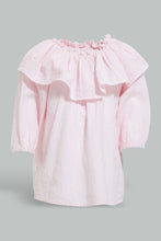 Load image into Gallery viewer, Redtag-Pink-Strappy-Shoulder-3/4-Sleeves-Top-Blouses-Infant-Girls-3 to 24 Months
