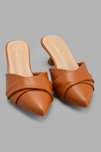 تنزيل الصورة على معرض الصور، Redtag-Tan-Pleat-Closed-Toe-Mule-Court-Shoes-Women&#39;s-
