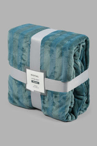 Redtag-Teal-Ultra-Soft-Blanket-
(Double-Size)-Blankets-Home-Bedroom-