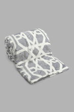 Load image into Gallery viewer, Redtag-Grey-Geometric-Print-Ultra-Soft-Blanket-
(Double-Size)-Blankets-Home-Bedroom-

