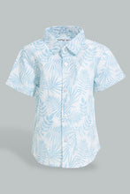 Load image into Gallery viewer, Redtag-Blue-And-White-Beach-Printed-Short-Sleeve-Poplin-Shirt-Colour:Blue,-Filter:Infant-Boys-(3-to-24-Mths),-Infant-Boys-Shirts,-New-In,-New-In-INB,-Non-Sale,-S22B,-Section:Kidswear,-TBL-Infant-Boys-3 to 24 Months
