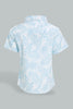 Redtag-Blue-And-White-Beach-Printed-Short-Sleeve-Poplin-Shirt-Colour:Blue,-Filter:Infant-Boys-(3-to-24-Mths),-Infant-Boys-Shirts,-New-In,-New-In-INB,-Non-Sale,-S22B,-Section:Kidswear,-TBL-Infant-Boys-3 to 24 Months