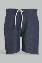 تنزيل الصورة على معرض الصور، Redtag-Blue-Denim-Chambrey-Short-Denim-Shorts-Infant-Boys-3 to 24 Months
