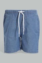 تنزيل الصورة على معرض الصور، Redtag-Indigo-Denim-Chambrey-Short-Denim-Shorts-Infant-Boys-3 to 24 Months
