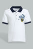 Redtag-White-Batman-Pique-Polo-Character,-Colour:White,-Filter:Infant-Boys-(3-to-24-Mths),-Infant-Boys-T-Shirts,-New-In,-New-In-INB,-Non-Sale,-S22B,-Section:Kidswear,-TBL-Infant-Boys-3 to 24 Months