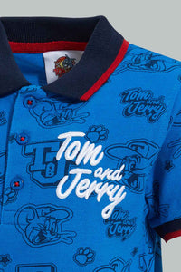 Redtag-Blue-Tom-And-Jerry-Printed-Polo-Character,-Colour:Blue,-Filter:Infant-Boys-(3-to-24-Mths),-Infant-Boys-T-Shirts,-New-In,-New-In-INB,-Non-Sale,-S22B,-Section:Kidswear,-TBL-Infant-Boys-3 to 24 Months