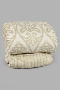 Redtag-Grey-Damask-Print-6-Piece-Comforter-Set-(Double-Size)-Comforters-Home-Bedroom-