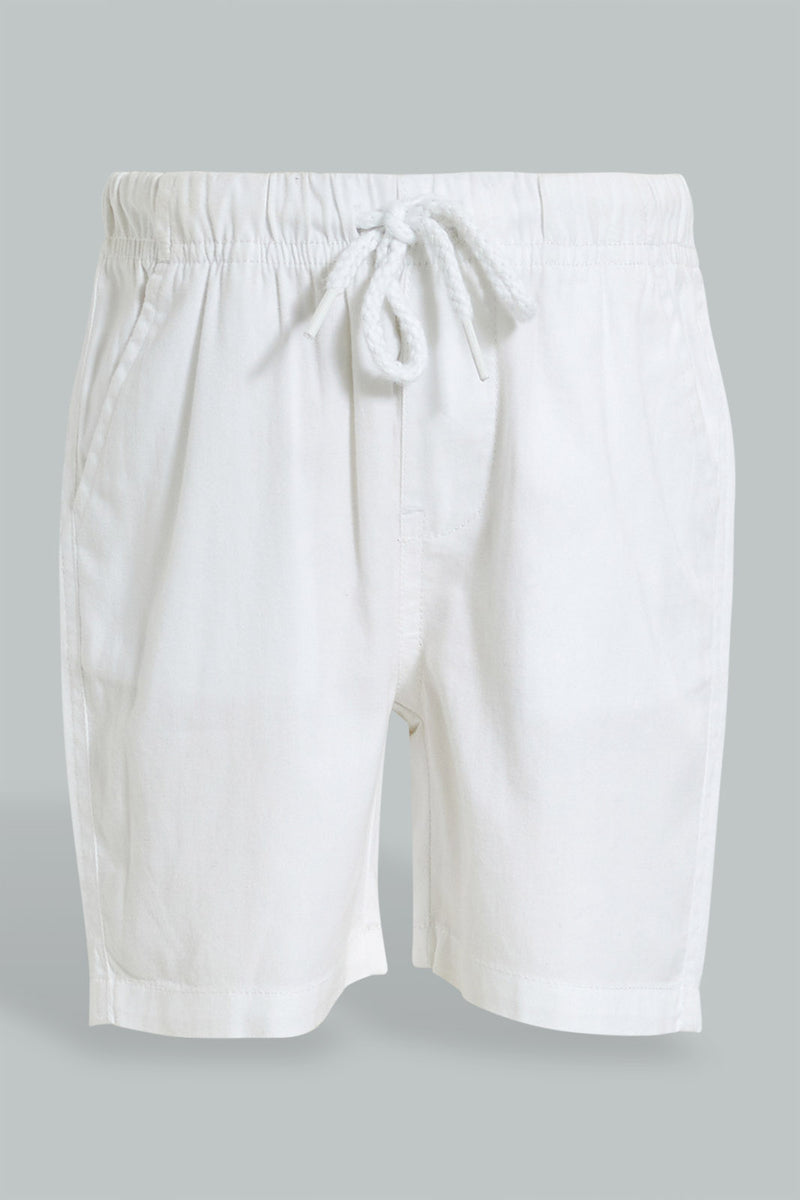 Redtag-White-Trouser-Shorts-Colour:White,-Filter:Infant-Boys-(3-to-24-Mths),-Infant-Boys-Shorts,-New-In,-New-In-INB,-Non-Sale,-S22B,-Section:Kidswear,-TBL-Infant-Boys-3 to 24 Months