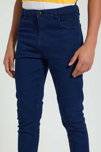 Redtag-Dark-Wash-Jean-Jeans-Senior-Boys-9 to 14 Years