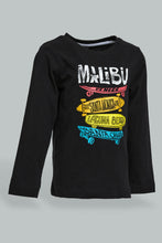 Load image into Gallery viewer, Redtag-Black-Skate-Board-Long-T-Shirt-Long-Sleeves-Infant-Boys-3 to 24 Months
