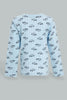 Redtag-Blue-Car-Printed-Long-Sleeve-T-Shirt-Long-Sleeves-Infant-Boys-3 to 24 Months