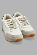 Load image into Gallery viewer, Redtag-Off-White-Colour-Block-Sneaker-Chunky-Senior-Boys-5 to 14 Years
