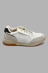 Redtag-Off-White-Colour-Block-Sneaker-Chunky-Senior-Boys-5 to 14 Years