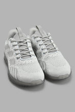 Load image into Gallery viewer, Redtag-Grey-Ribbed-Knit-Sneaker-Sneakers-Senior-Boys-5 to 14 Years
