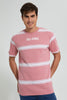 Redtag-Pink-Striper-T-Shirt-Striped-Men's-