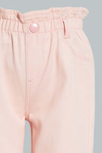 Load image into Gallery viewer, Redtag-Pink-Coloured-Denim-Jogger-Jeans-Baggy-Fit-Infant-Girls-3 to 24 Months
