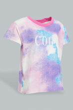 Load image into Gallery viewer, Redtag-Lilac-Tie-Die-Jesrey-Top-And-Bottom-Set-Sets-Infant-Girls-3 to 24 Months
