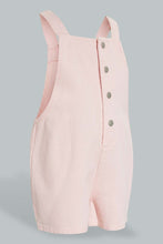 Load image into Gallery viewer, Redtag-Pink-Denim-Coloured-Dungree-Jumpsuits-Infant-Girls-3 to 24 Months
