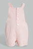 Redtag-Pink-Denim-Coloured-Dungree-Jumpsuits-Infant-Girls-3 to 24 Months