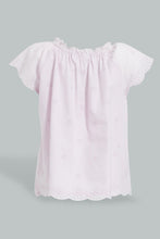 Load image into Gallery viewer, Redtag-Lilac-Schiffly-Top-With-Lino-Dobby-Skirt-Colour:Lilac,-Filter:Infant-Girls-(3-to-24-Mths),-Infant-Girls-Sets,-New-In,-New-In-ING,-Non-Sale,-S22B,-Section:Kidswear-Infant-Girls-3 to 24 Months
