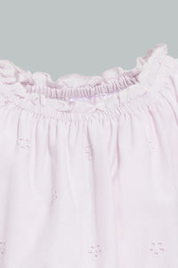 Redtag-Lilac-Schiffly-Top-With-Lino-Dobby-Skirt-Colour:Lilac,-Filter:Infant-Girls-(3-to-24-Mths),-Infant-Girls-Sets,-New-In,-New-In-ING,-Non-Sale,-S22B,-Section:Kidswear-Infant-Girls-3 to 24 Months