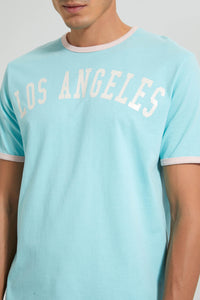 Redtag-Blue-Los-Angeles-T-Shirt-Graphic-Prints-Men's-