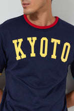 تنزيل الصورة على معرض الصور، Redtag-Navy-Kyoto-T-Shirt-Graphic-Prints-Men&#39;s-
