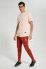 Redtag-Pink-Long-Length-Scoop-Heim-T-Shirt-Graphic-Prints-Men's-