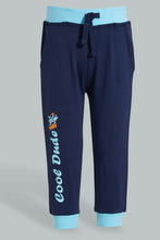 تنزيل الصورة على معرض الصور، Redtag-Navy-And-Blue-Active-Pant-(2-Pack)-Joggers-Infant-Boys-3 to 24 Months
