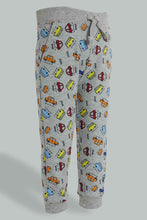 Load image into Gallery viewer, Redtag-Red-And-Grey-Printed-Active-Pant-(2-Pack)-Joggers-Infant-Boys-3 to 24 Months
