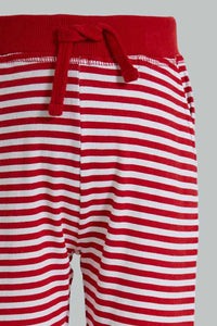 Redtag-Red-And-Grey-Printed-Active-Pant-(2-Pack)-Joggers-Infant-Boys-3 to 24 Months