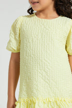 Load image into Gallery viewer, Redtag-Yellow-Jacquard-Knit-Dress-Colour:Yellow,-Filter:Girls-(2-to-8-Yrs),-Girls-Dresses,-New-In,-New-In-GIR,-Non-Sale,-S22B,-Section:Kidswear-Girls-2 to 8 Years
