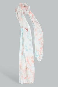 Redtag-Multi-Colour-Tie-And-Dye-Printed-Scarf-Fashion-Scarves-Women-