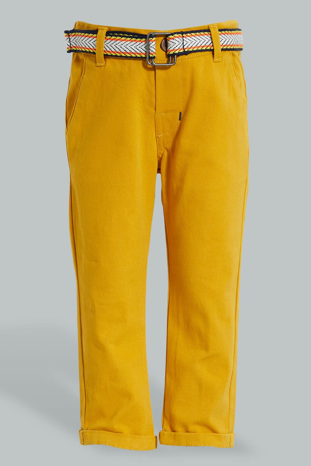Redtag-Mustard-Belted-Casual-Trouser-Character,-Colour:Mustard,-Filter:Infant-Boys-(3-to-24-Mths),-Infant-Boys-Trousers,-New-In,-New-In-INB,-Non-Sale,-S22B,-Section:Kidswear,-TBL-Infant-Boys-3 to 24 Months