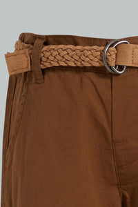 Redtag-Brown-Convass-Belt-Chino-Short-Character,-Colour:Brown,-Filter:Infant-Boys-(3-to-24-Mths),-Infant-Boys-Shorts,-New-In,-New-In-INB,-Non-Sale,-S22B,-Section:Kidswear,-TBL-Infant-Boys-3 to 24 Months