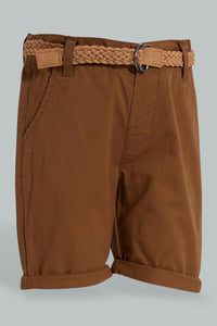 Redtag-Brown-Convass-Belt-Chino-Short-Character,-Colour:Brown,-Filter:Infant-Boys-(3-to-24-Mths),-Infant-Boys-Shorts,-New-In,-New-In-INB,-Non-Sale,-S22B,-Section:Kidswear,-TBL-Infant-Boys-3 to 24 Months