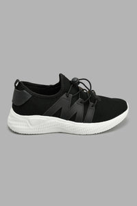 Redtag-Black-Toggle-Sneaker-Chunky-Women's-