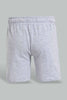 Redtag-Grey-Slub-Jersey-Active-Short-Active-Shorts-Infant-Boys-3 to 24 Months