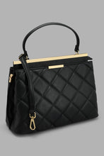 Load image into Gallery viewer, Redtag-Black-Quilted-Day-Bag-Day-Bags-Women-
